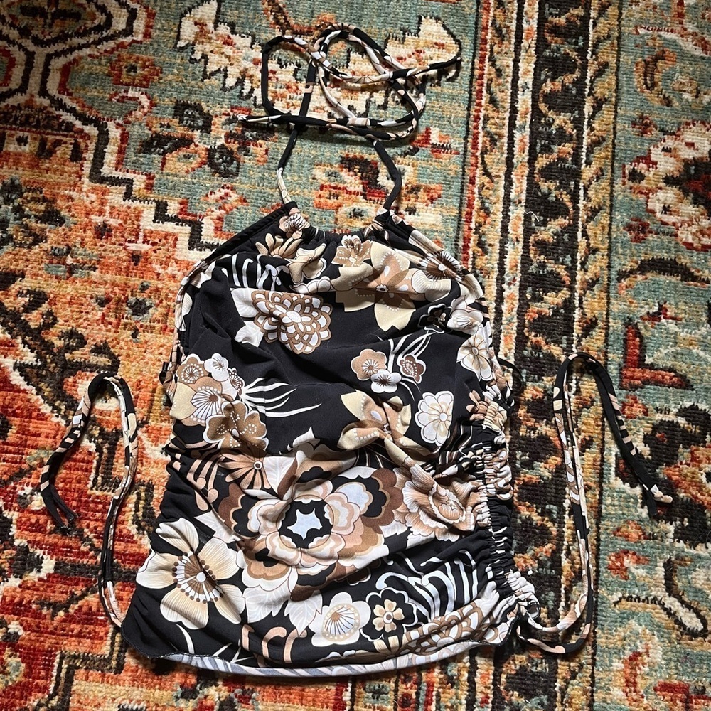 Vintage Floral Halter Top - MADE IN USA